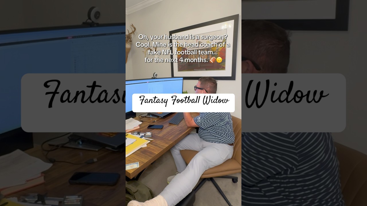 My Husband Thinks He&rsquo;s an NFL Coach 😂 | Fantasy Football Widow Life