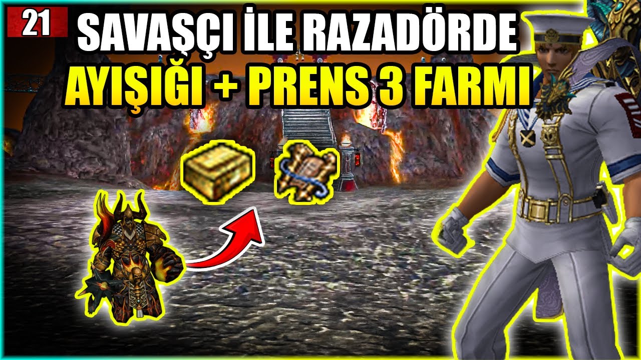SAVAŞÇI İLE RAZADÖRDE AYIŞIĞI + PRENS 3 FARMI ! Epsiz Yardımsız Savaşçı #21 | Metin2 TR Ruby