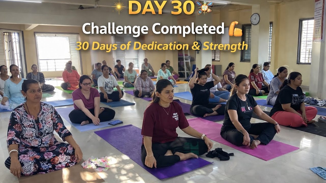 Day 30 – We Did It! 💪 30 Days Yoga Challenge Completed | Yogdwar#yogachallenge#complete 