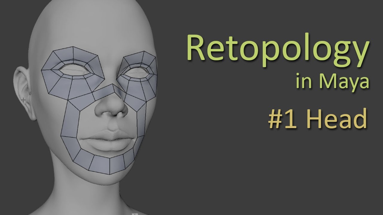 [Retopology] Quad Draw A Female 3D Model in Maya #1 Head, Face, Danny Mac's Style
