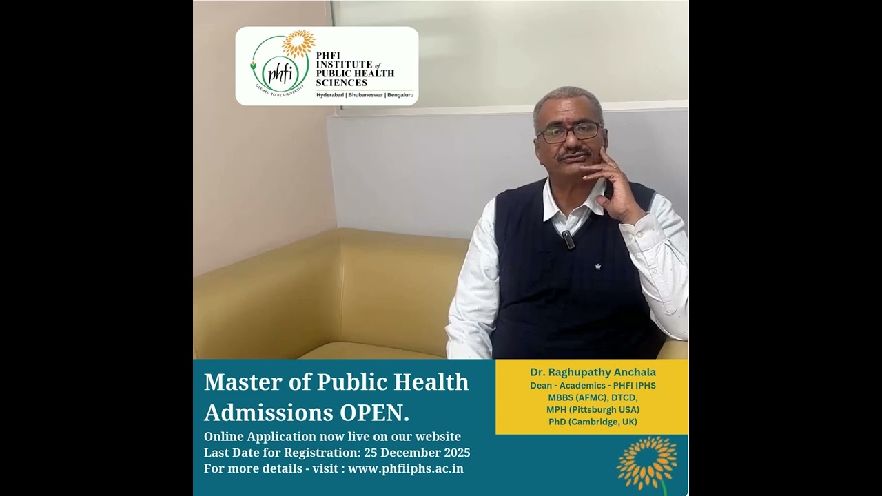PHFI IPHS (Deemed to be University): MPH Admissions 2025&ndash;27 Now Open