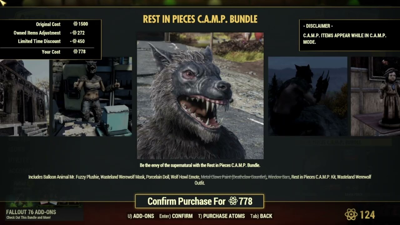 FO76 Atom Shop Weekly Update 9/23/25