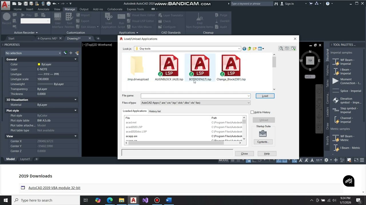 Cài đặt Duy tool cho AutoCad
