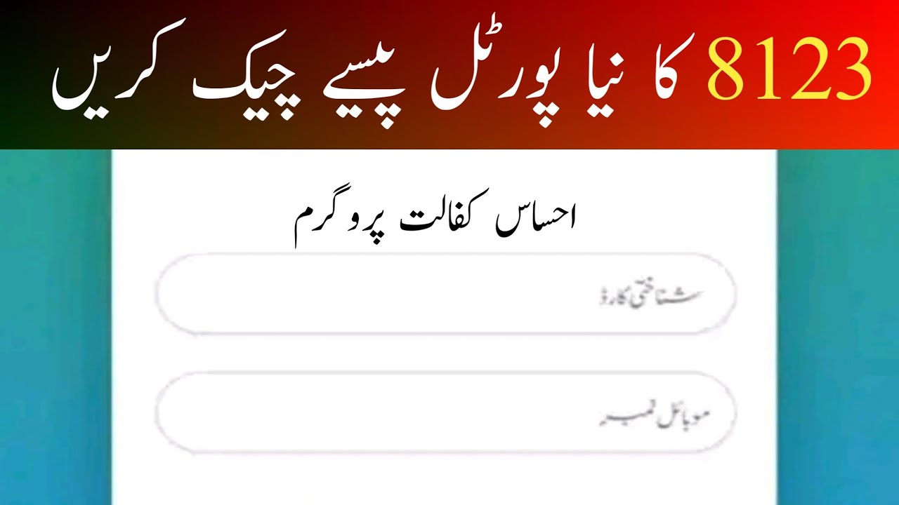 8123 Check Online 2022 | Ehsaas Program App