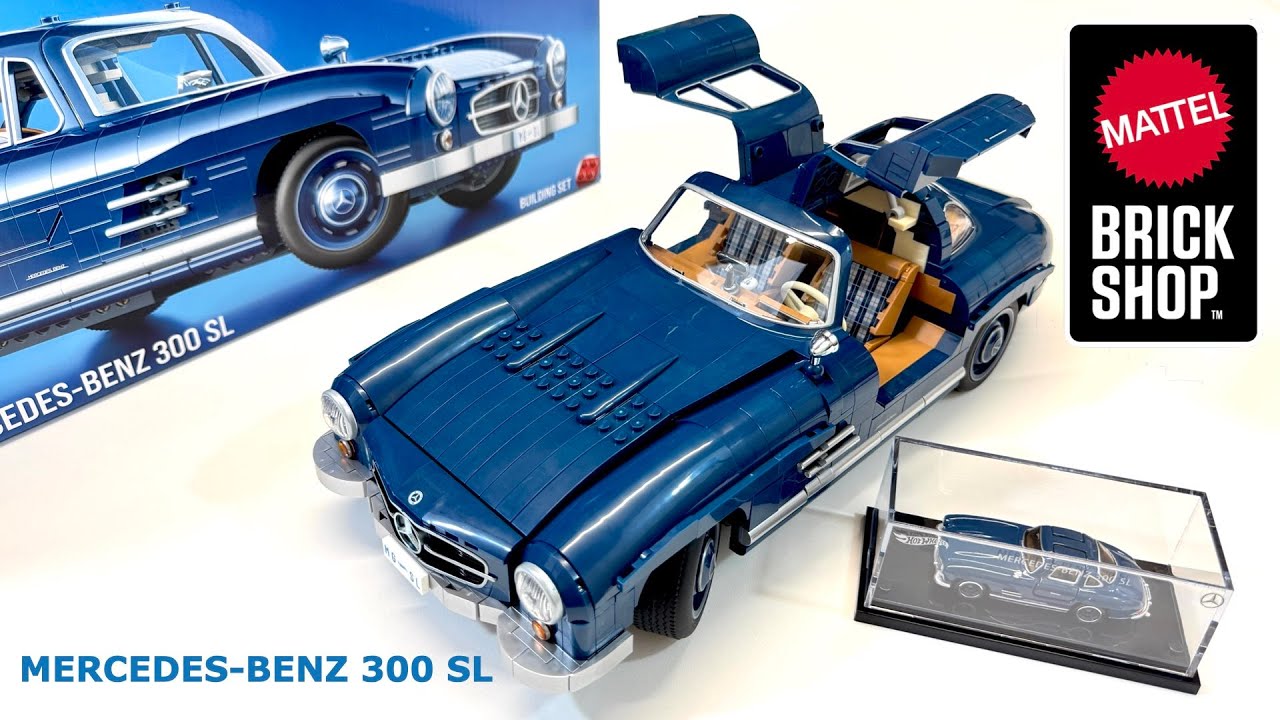 Mattel Brick Shop Hot Wheels Mercedes-Benz 300 SL Speed Build - 4K HD