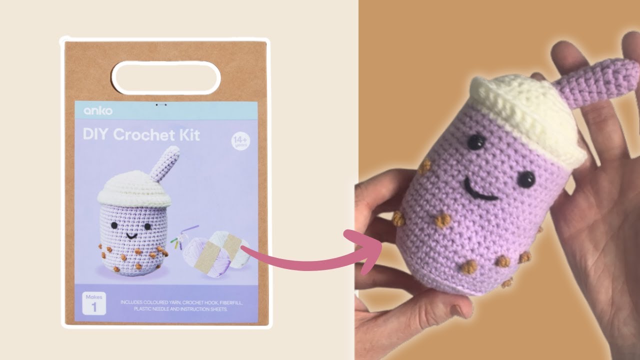 🧋 Kmart Crochet Kit Tutorial | How to Make the Anko DIY Bubble Tea Plush (Beginner Friendly)