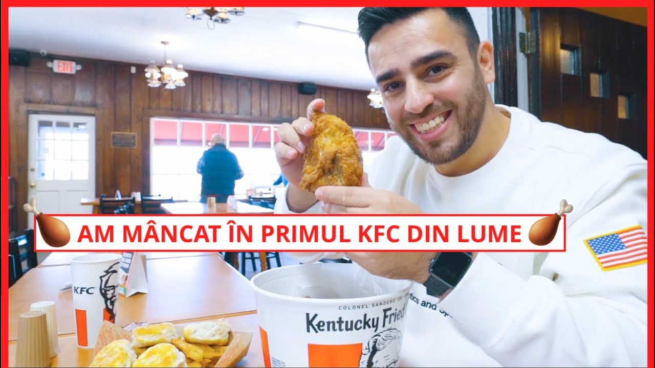 Cum arată PRIMUL KFC DIN LUME. Ce gust are KFC în America. 🇺🇸