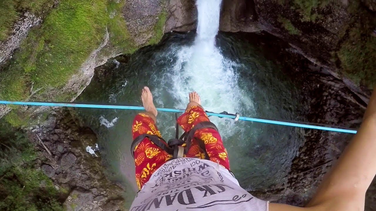 Waterfall Hammock Highline | GoPro POV