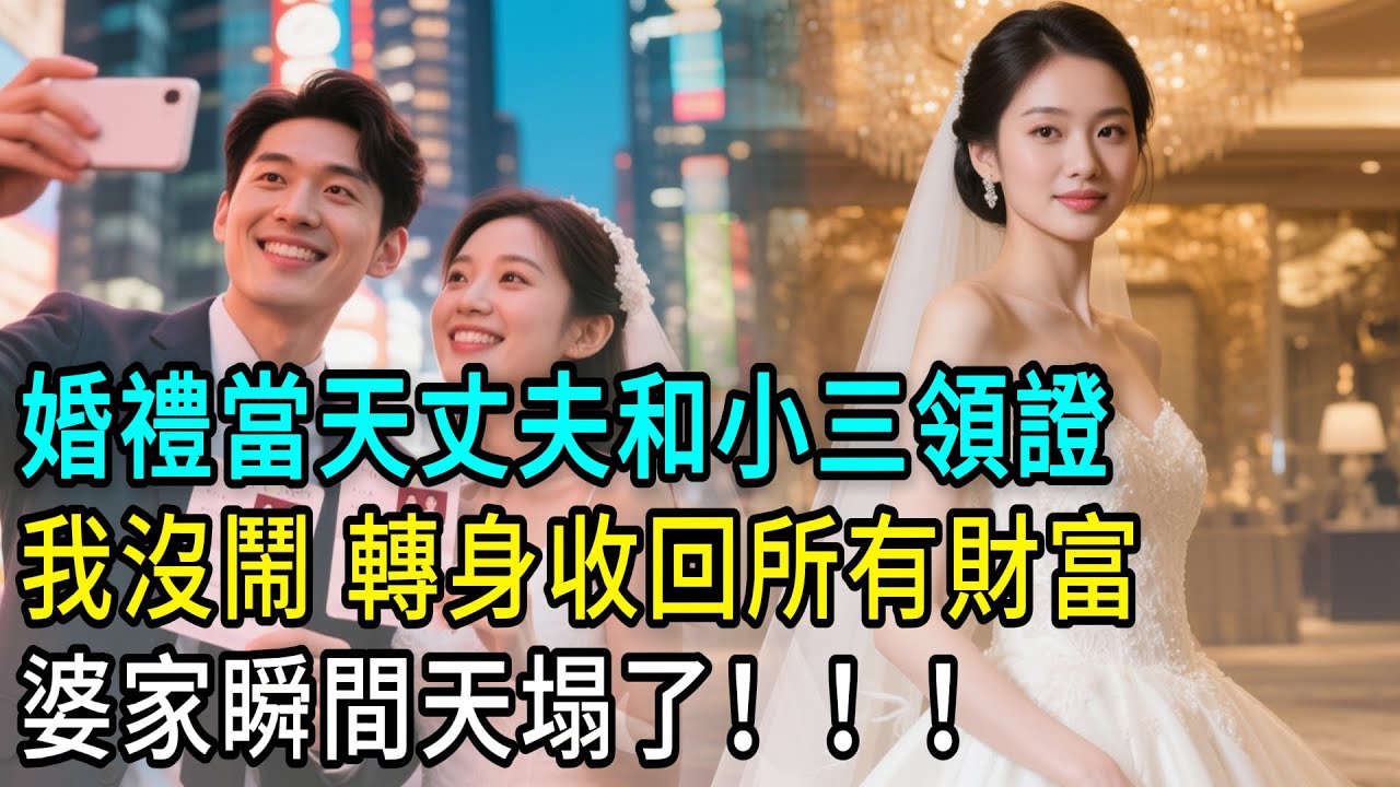 婚禮當天丈夫和小三領證，婆家 20 口全同意，我沒鬧，轉身收回所有財富，婆家瞬間天塌了！！！#為人處世 #生活經驗 #情感故事 #故事 #小說 #戀愛 #情感 #婚姻