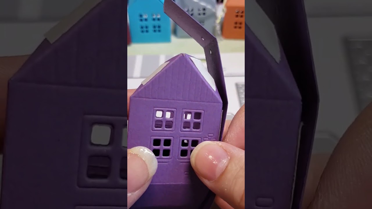 Simple and Basic Dies - 3D House                                    #papercrafts #minihouse #diecuts