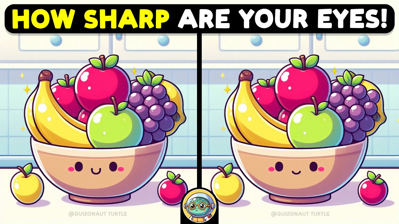 🐢🧩 Spot 3 Differences | Test Your Sharp Eyes 🧩🐢 | Quizonaut Turtle
