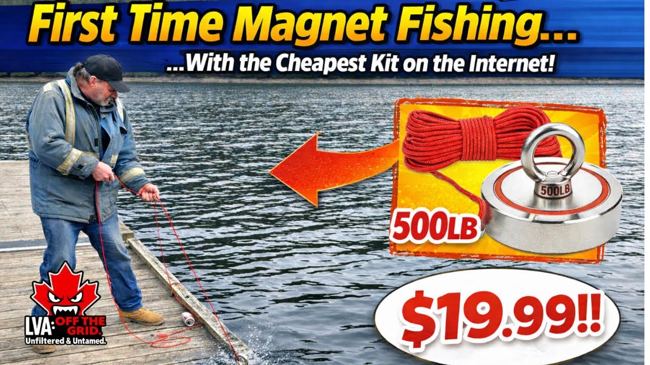 First Time Magnet Fishing… With the Cheapest Kit on the Internet!