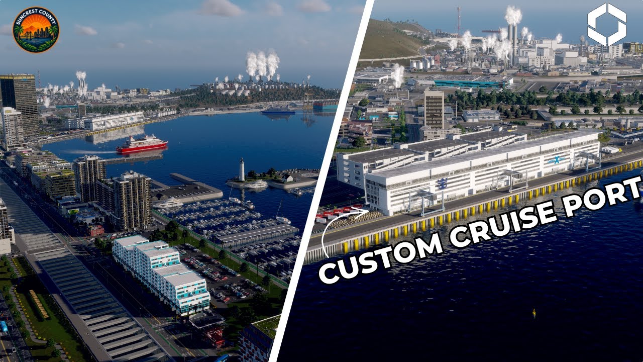 I Built a Cruise Port & Luxury Waterfront in Cities Skylines 2 | Suncrest County