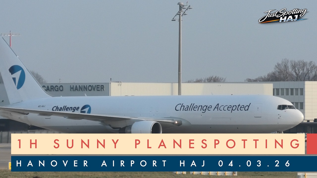 [4K] 1h Sunny Planespotting from Hanover Airport (HAJ) 04.03.26