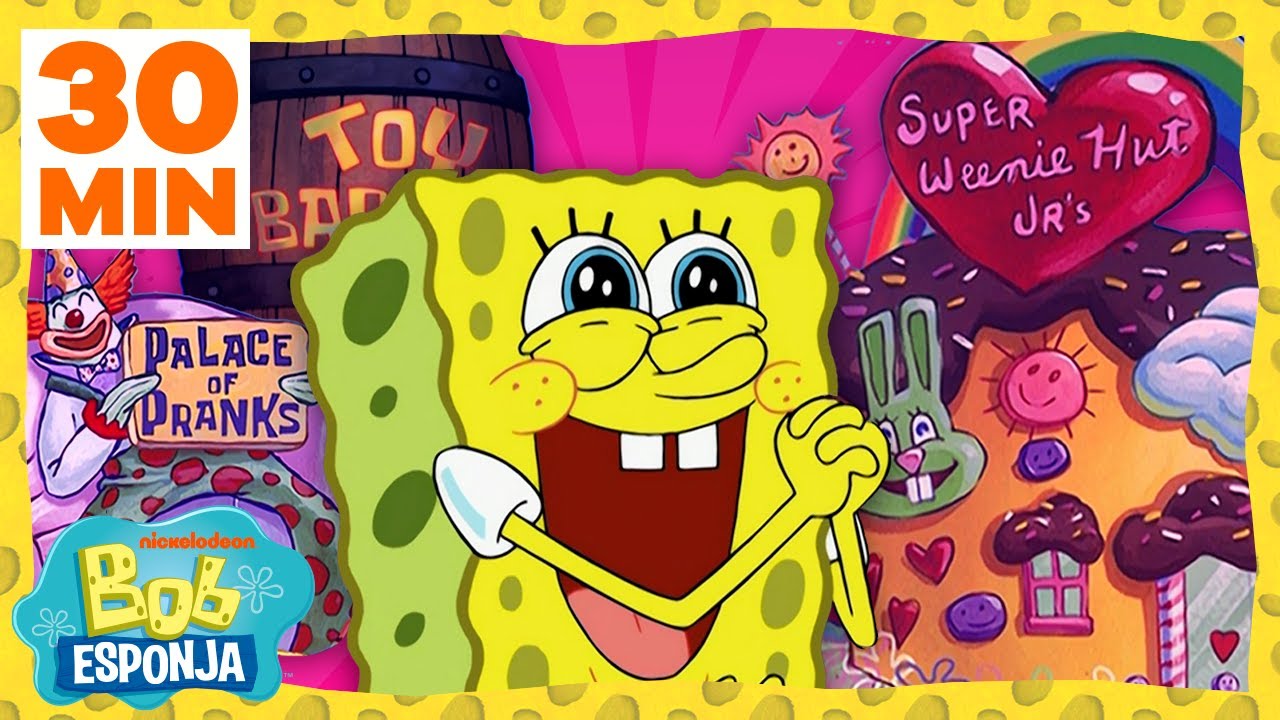 ¡Treinta minutos de los mejores negocios de Fondo de Bikini! | Bob Esponja en Español