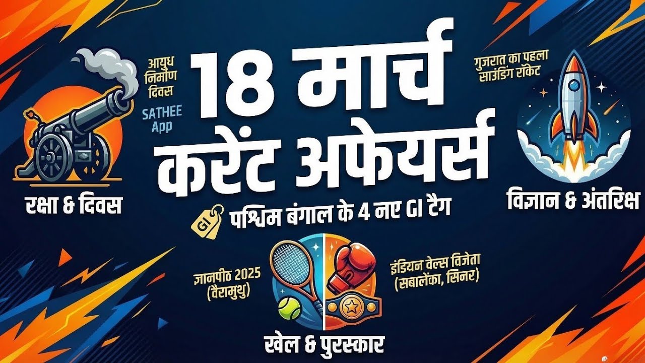 18 March 2026 Current Affairs Deep Dive | Current Affairs Today in Hindi | SSC | RRB | NDA | GD |