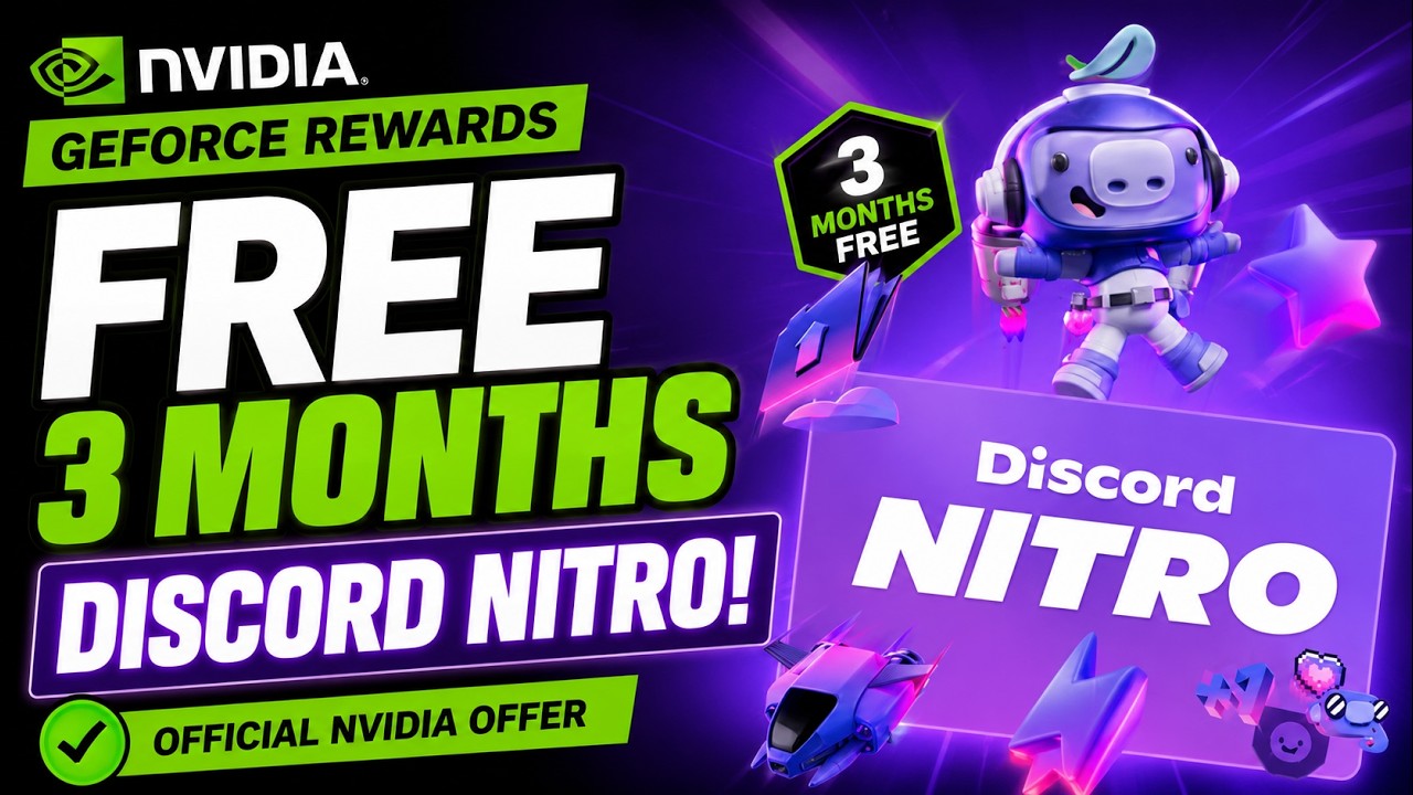 Как получить БЕСПЛАТНЫЕ 3 месяца Discord Nitro! 🚀 Награды NVIDIA GeForce (Официально)