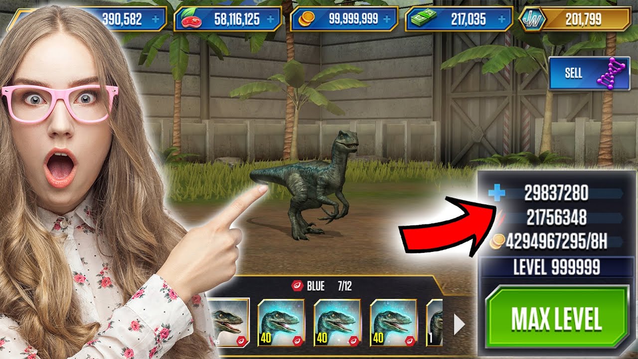 NOOB vs PRO vs GOD BLUE LEVEL 999 | Jurassic World: The Game