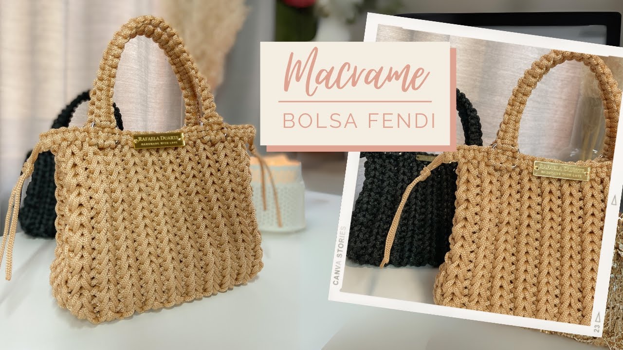 MACRAME PASSO A PASSO - Bolsa Fendi