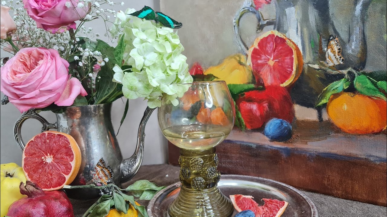 Трейлер мастер-класса. “По мотивам голландского натюрморта” холст, масло. 2k