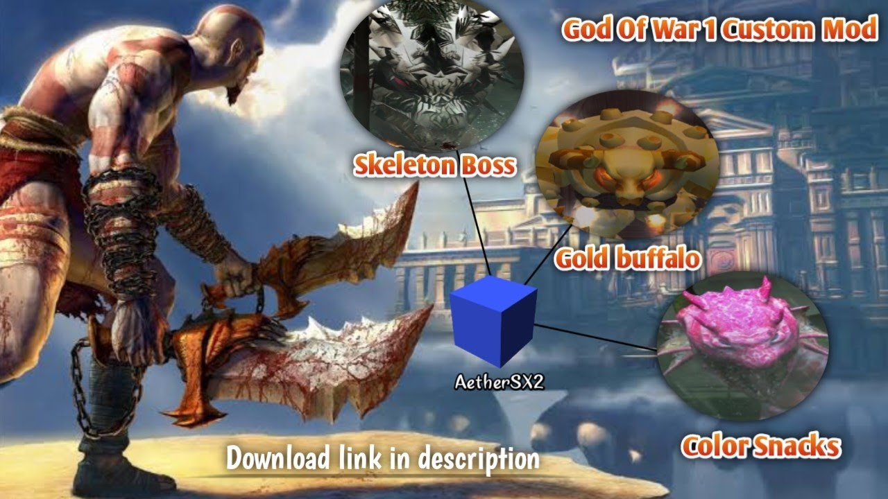 God Of War 1 mod texture😯 pack installation AetherSX2 (Rocky game station)