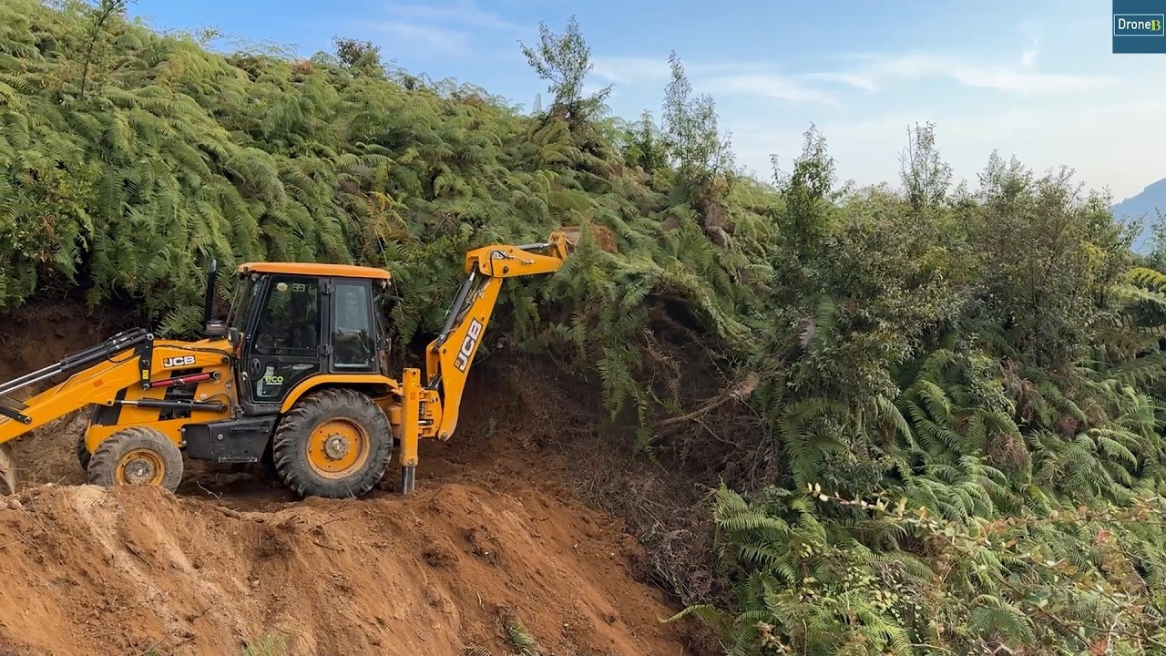 Hillside Excavation-Bushy Chunk Cutting for New Mountain Road Work