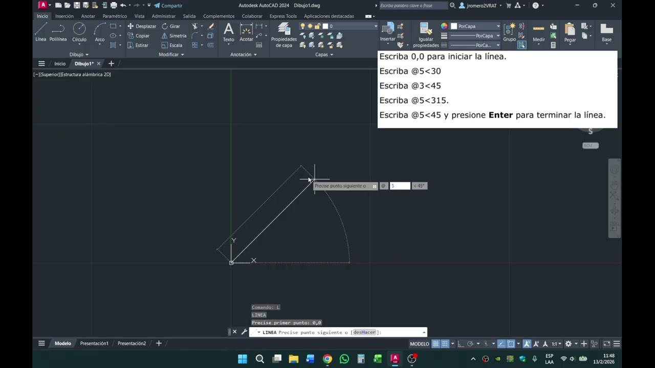 Coordenadas Polares en AutoCAD!