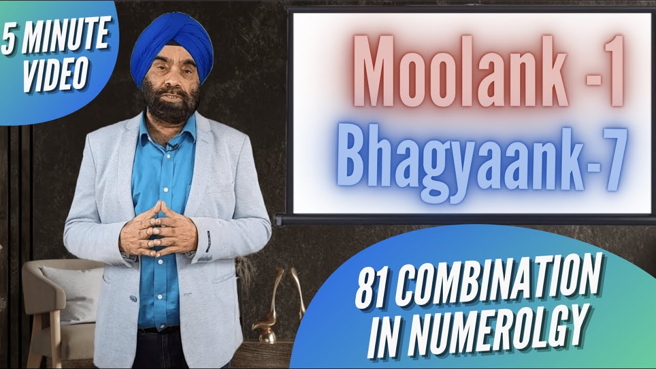 Moolank 1 Bhagyank 7 | 81 Combinations In Numerology | Sunstar Astro