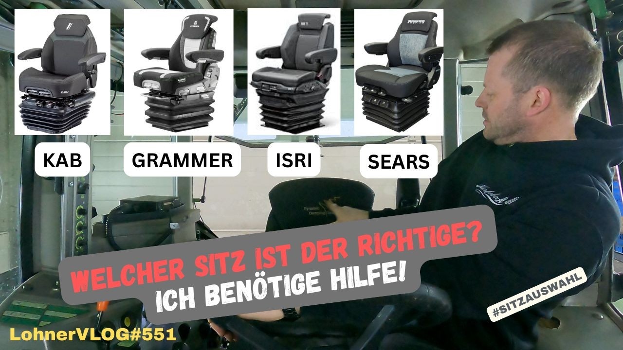 LohnerVLOG#551 Klimatisierter Sitz für den Fendt: Grammer/ Isri/ KAB/ Sears I Kardanwelle neu lagern