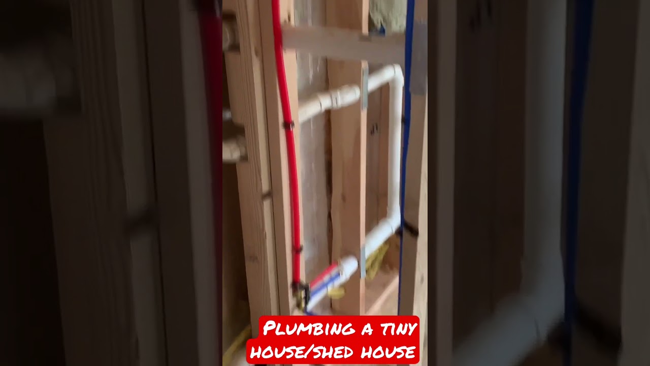 Plumbing our Tiny home /Shed house! #construction #diy #plumbing #airbnb #passiveincome