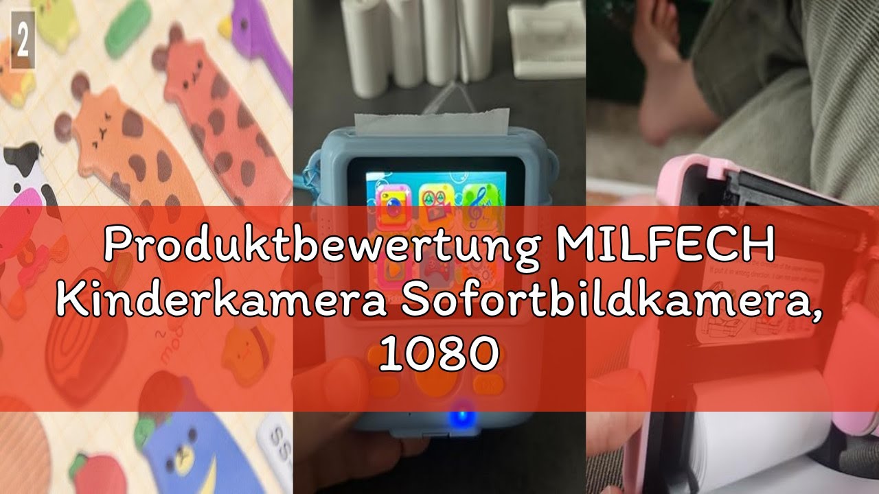 Produktbewertung MILFECH Kinderkamera Sofortbildkamera, 1080P 2,4 Zoll Bildschirm DigitalKamera Kind