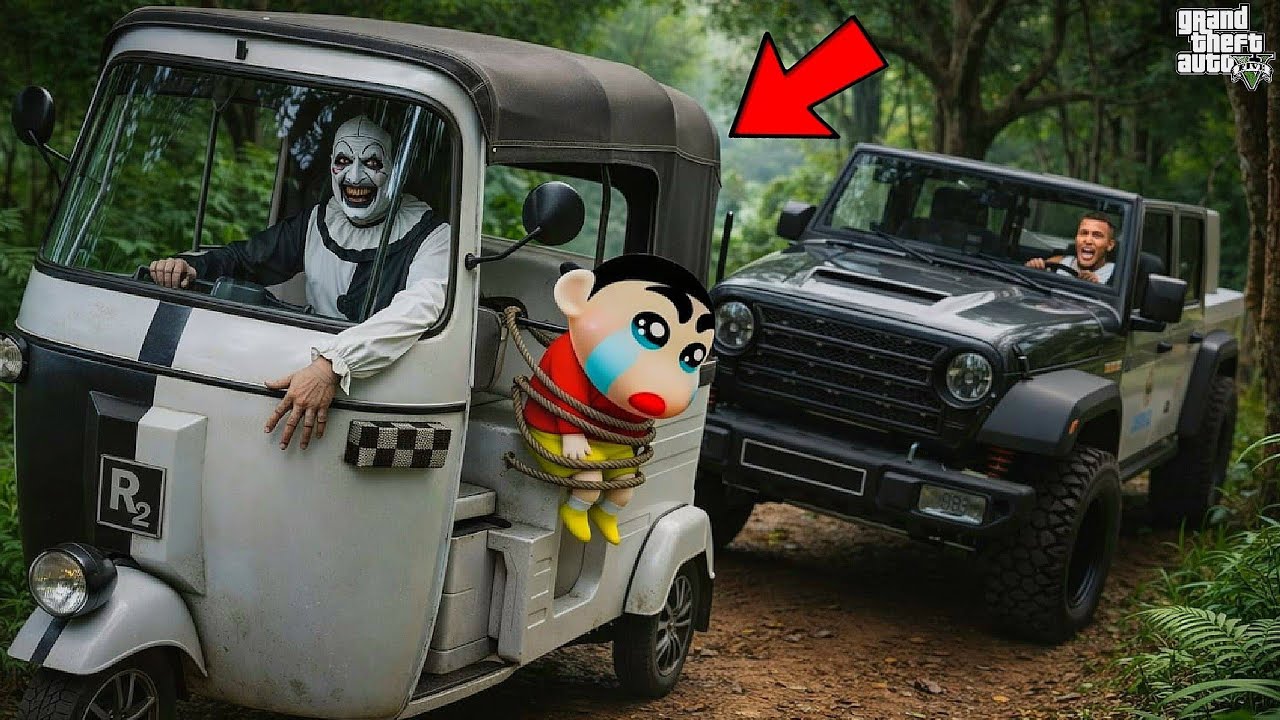 Police Franklin Save Shinchan From Serbian Dancing Lady 😱 | GTA 5