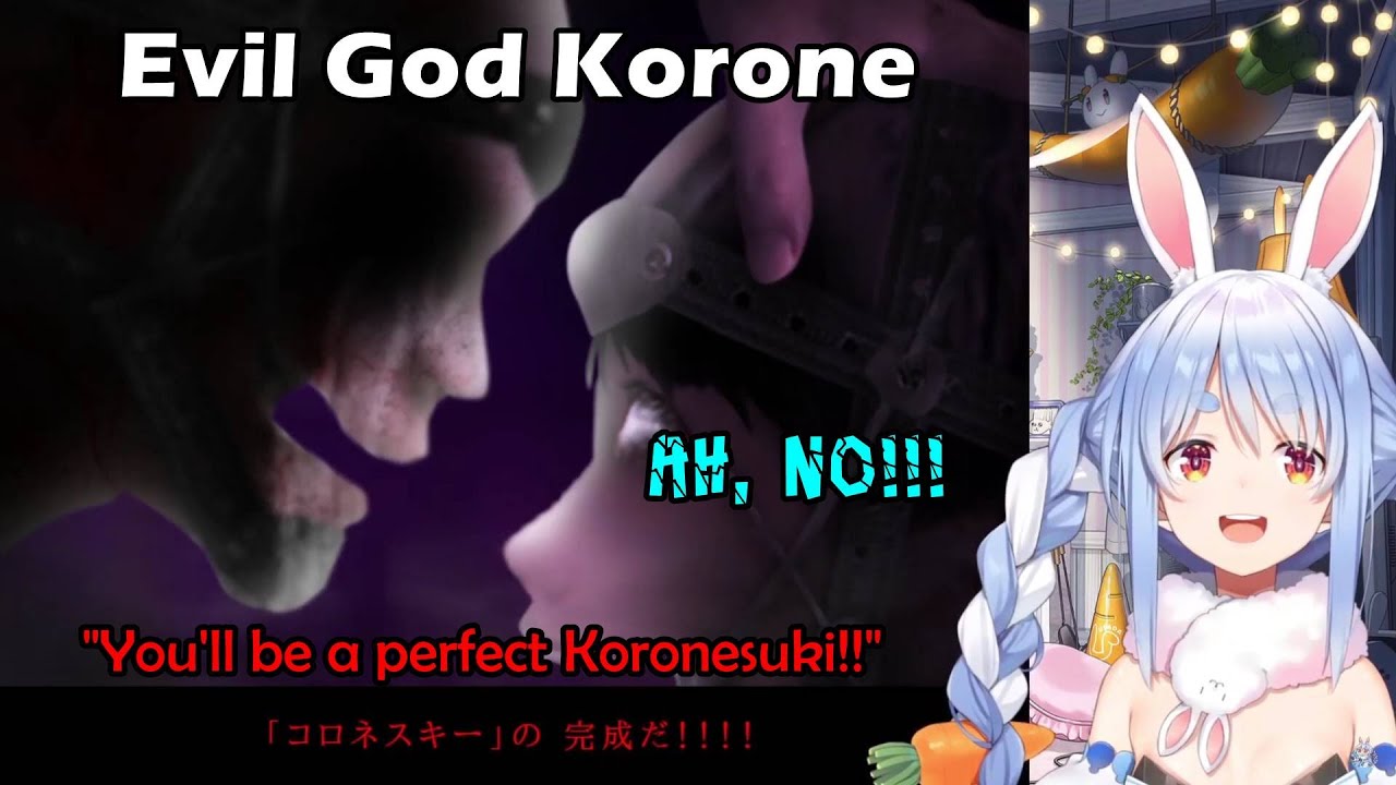 [Spoiler] Pekora's Reaction When Got Kidnapped And Nearly Got Brainwashed By Evil God Korone Cult