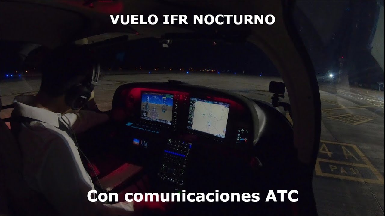 Vuelo IFR NOCTURNO de Junin a Mendoza en un Cirrus SR22 - Con audio ATC !