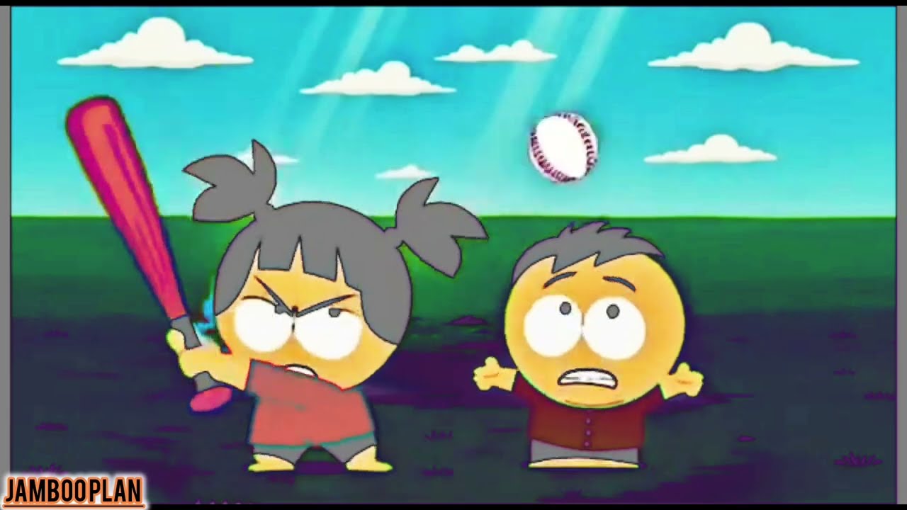 Monica and Jimmy playing baseball GAMMAVISION EFFECTS 