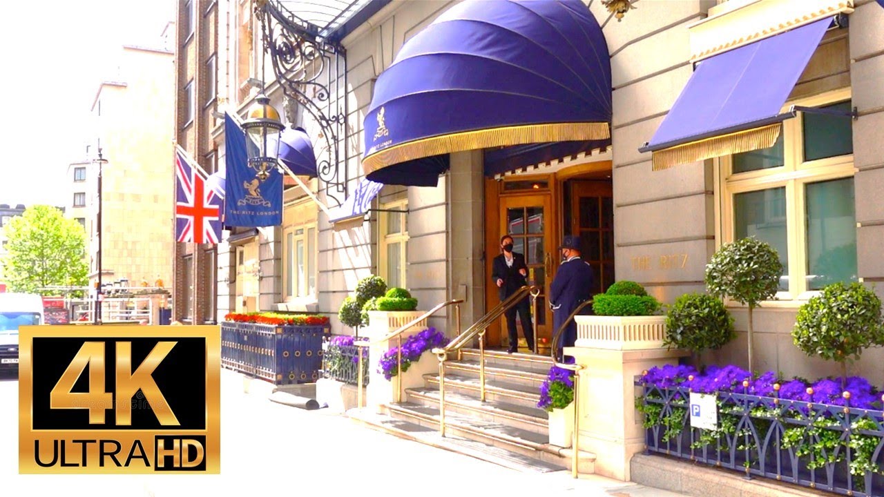 4K LONDON WALKING TOUR | Piccadilly, The Ritz, Fortnum & Mason, Burlington House and New Bond Street