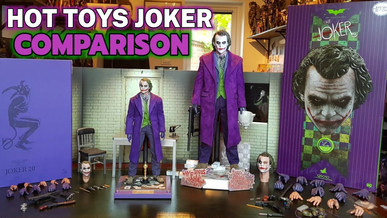 HOT TOYS DARK KNIGHT JOKER FIGURE COMPARISON