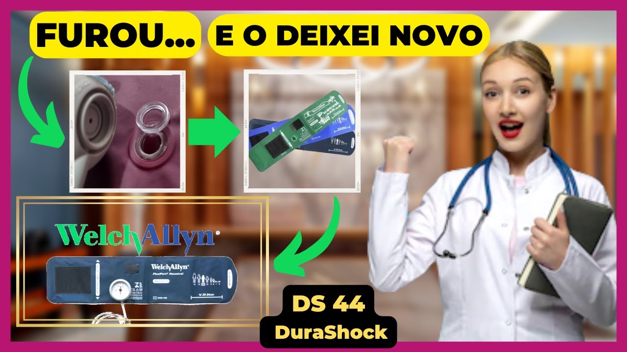 DS44 Durashock Welch Allyn: Como Resolver Vazamento de Ar no Esfigmomanômetro | @marcio.sphygmus2023
