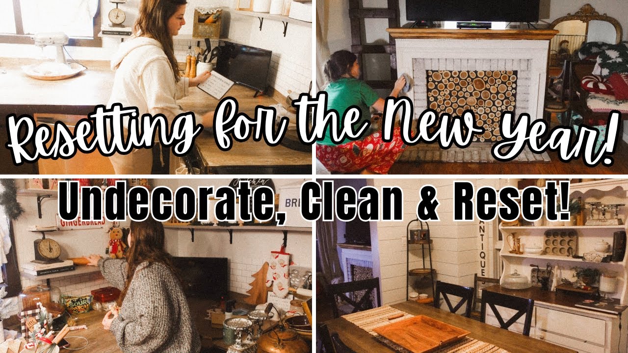 Undecorate & Clean with Me! Taking Down Christmas Decorations and Resetting for the New Year!