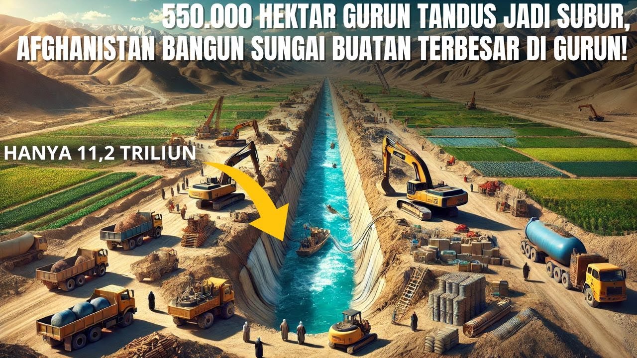 Proyek Gila Afghanistan: Sungai Buatan Manusia Terbesar & Terpanjang, Ubah 550.000 Hektar Jadi Subur