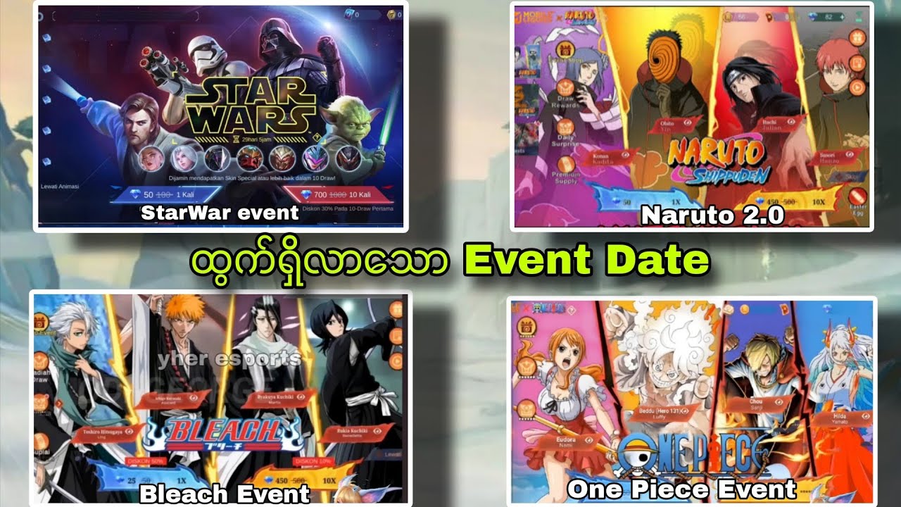 Naruto Part2 Date နှင့် ထွက်ရှိလာသော Event Date များ📅📅