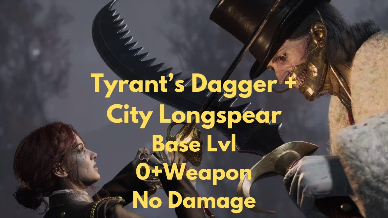Arlecchino difficulty 5 - Base Lvl/0+Weapon - No Damage - Tyrant Murderer's Dagger + City Longspear