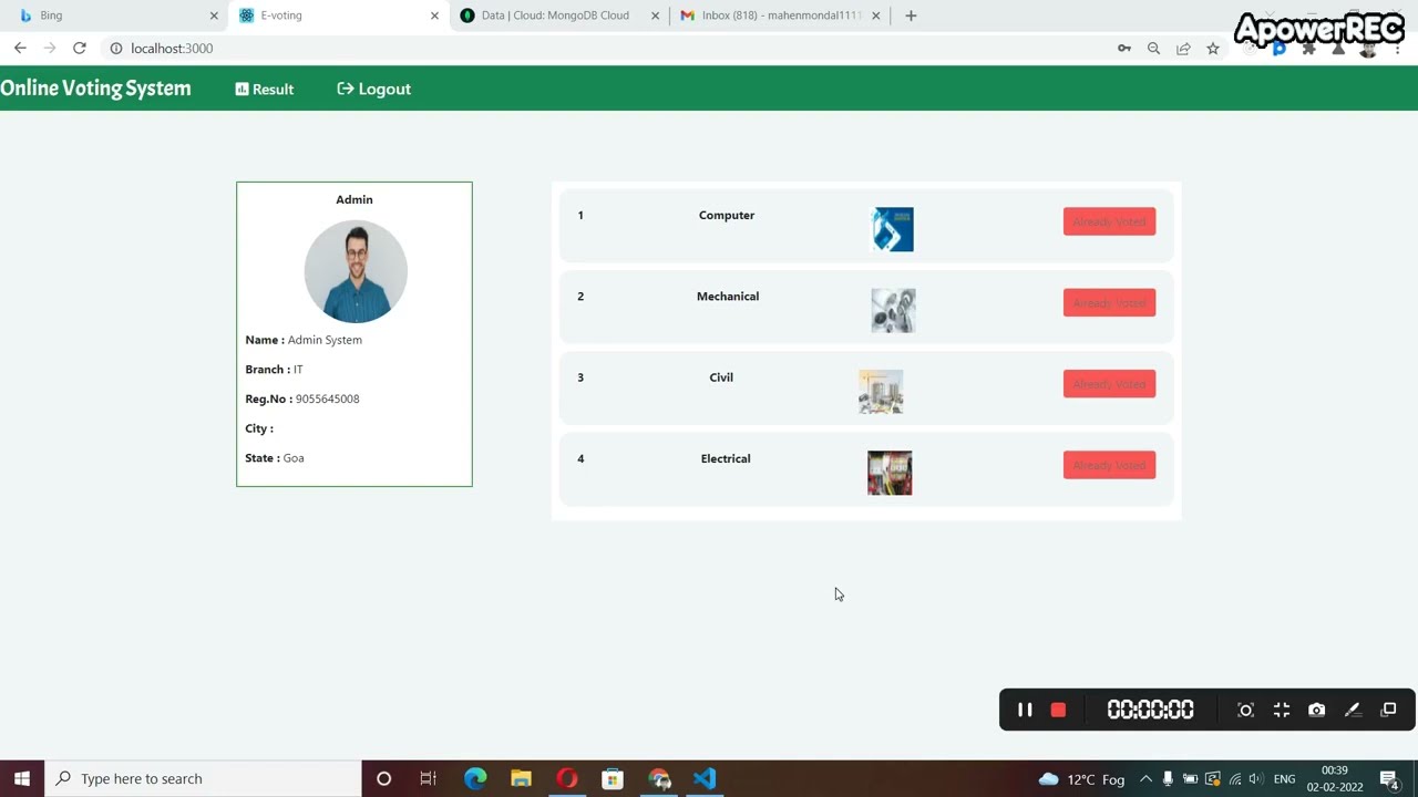 Online Voting System in React | MERN Project with Source Code