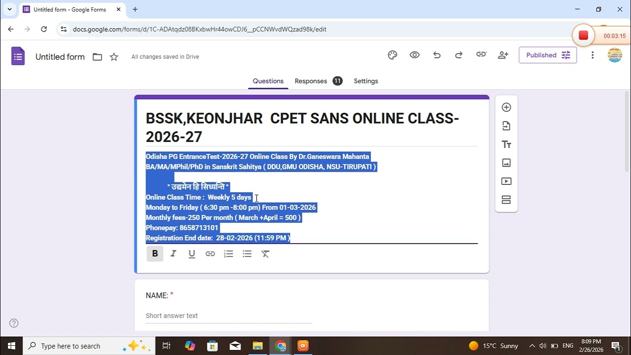 CPET SANSKRIT -2026-27  Join Paid Class, Odisha  Universites & Colleges PG @bsskkeonjhar