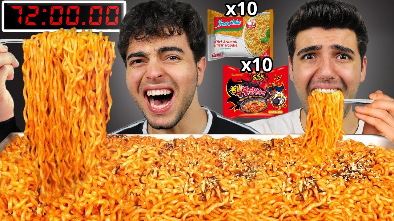 3 GÜN BOYUNCA SADECE NOODLE YEDİK !?