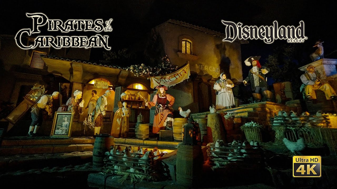 Pirates of the Caribbean On Ride Low Light 4K POV with Queue Disneyland 2022 12 14