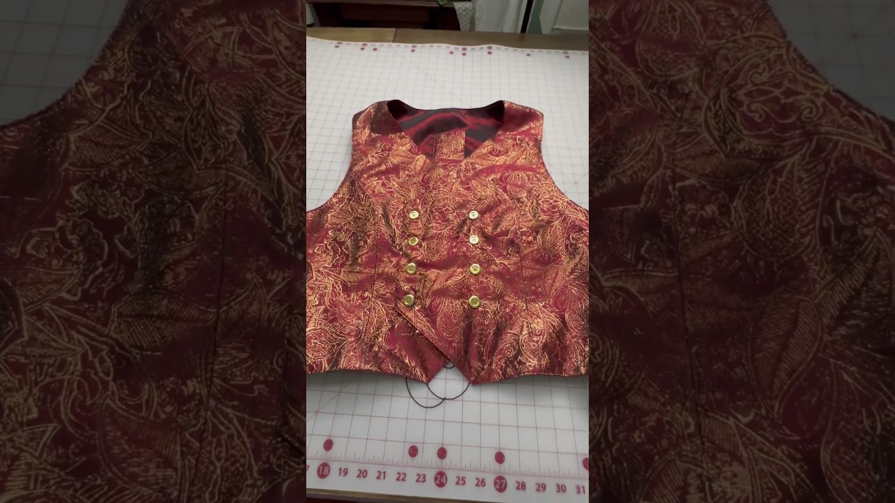 Making a Phantom of the Opera Vest | Part 4 #costube #sewing #halloweenfun #phantomoftheopera