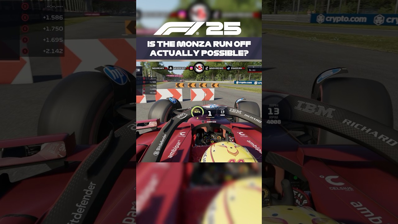 Is The Monza Run Off ACTUALLY Possible on F1 25? #shorts #f1 #f1shorts