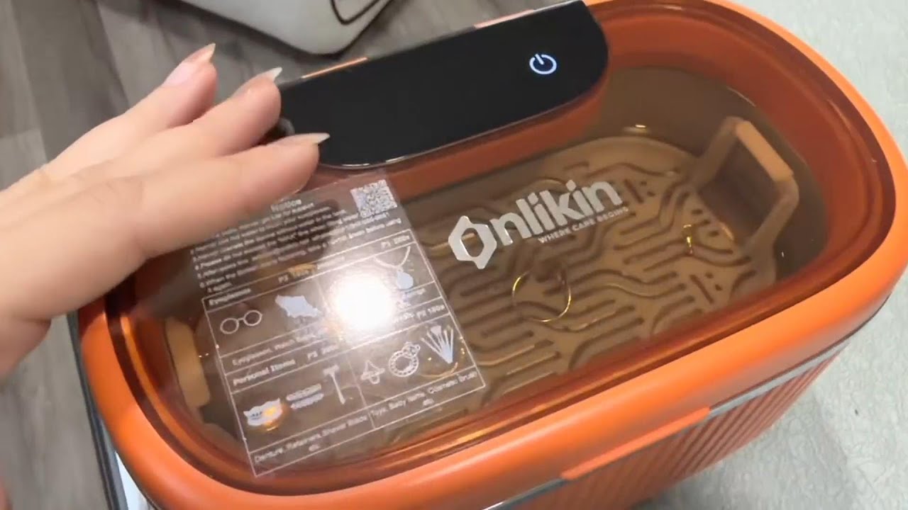 onlikin 35W Ultrasonic Jewelry Cleaner &ndash; 45KHz Professional Retainer & Ring Cleaner