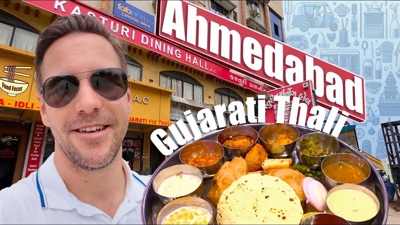 Ahmedabad: Gujarati Thali, Gujarat India गुजरात भारत भोजन व्लॉग 🇮🇳